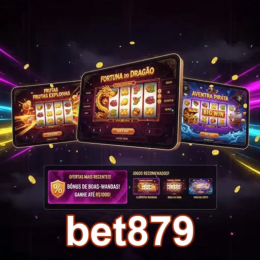 Aventura de frutas da fortuna no bet879, com diversas frutas vibrantes e símbolos da sorte.